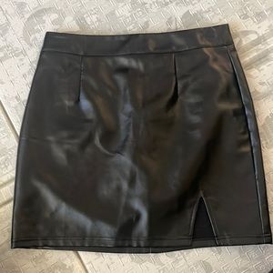 Lulu’s black leather skirt!